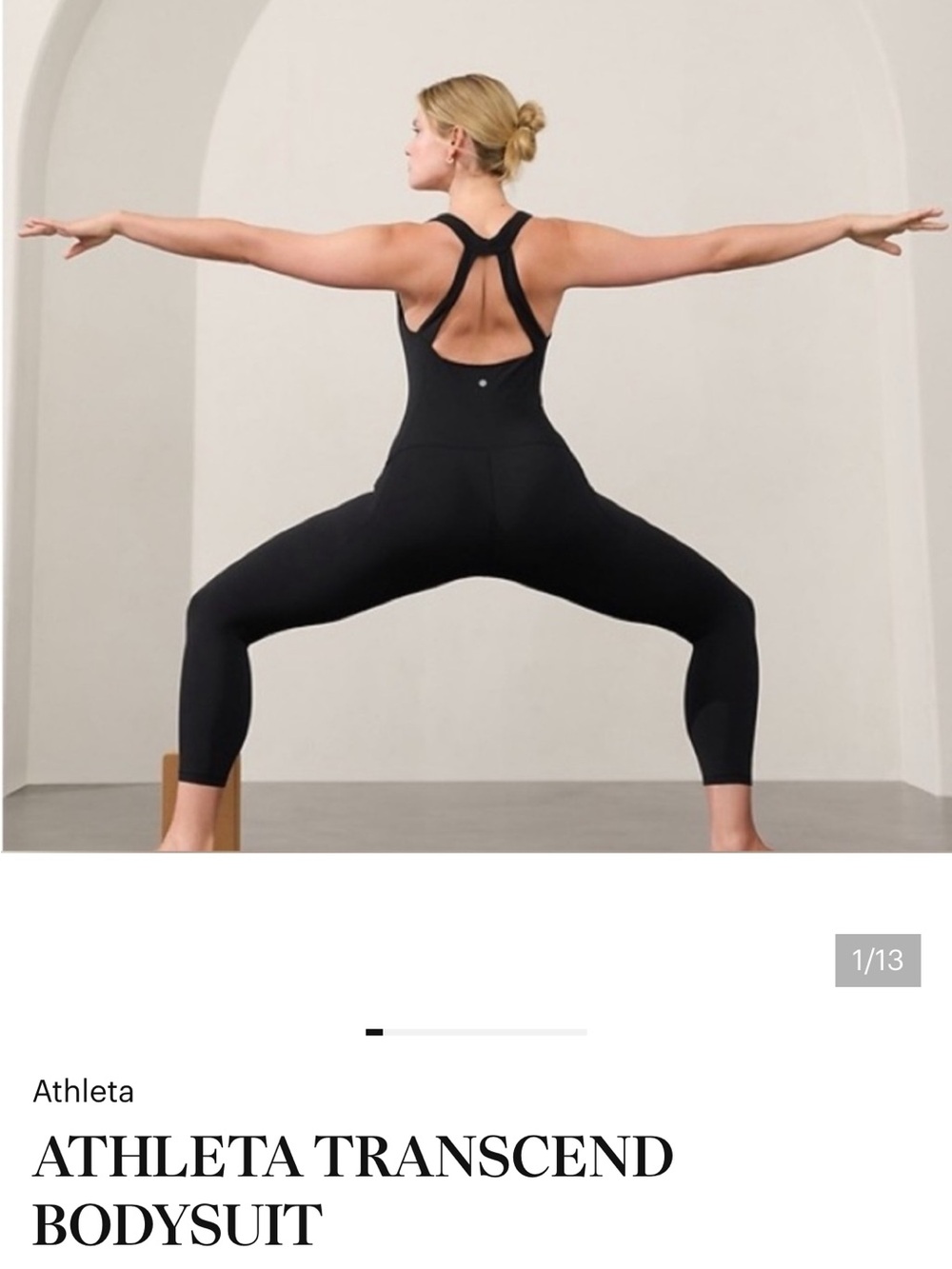 Athleta Black Racerback Performance Jumpsuit